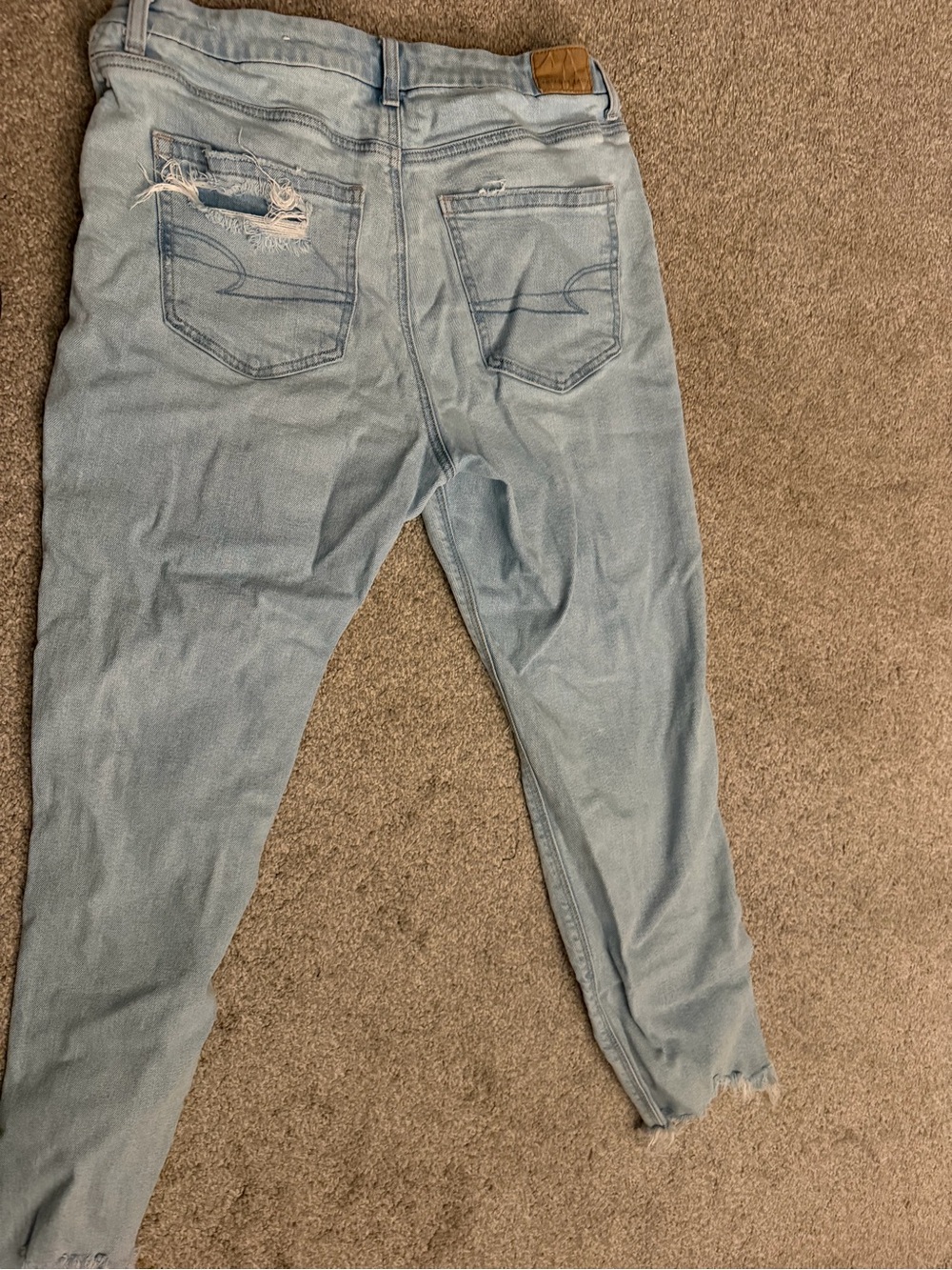 American Eagle Outfitters Light Blue Distressed Jeggings